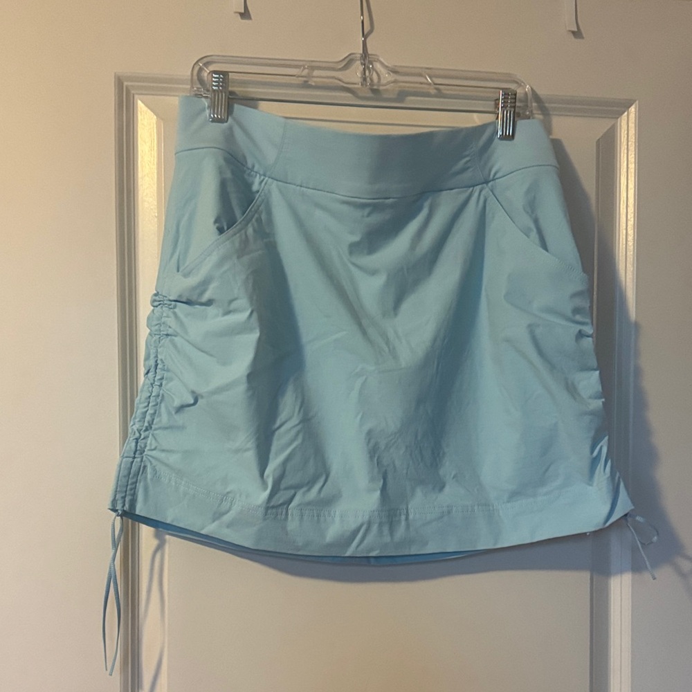 Light Blue Skirt with Side Ruching